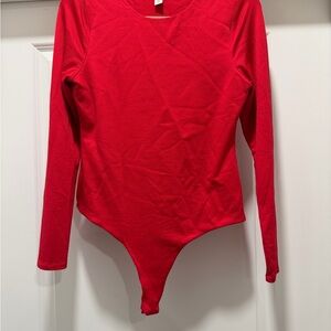 BP Red Ribbed Top